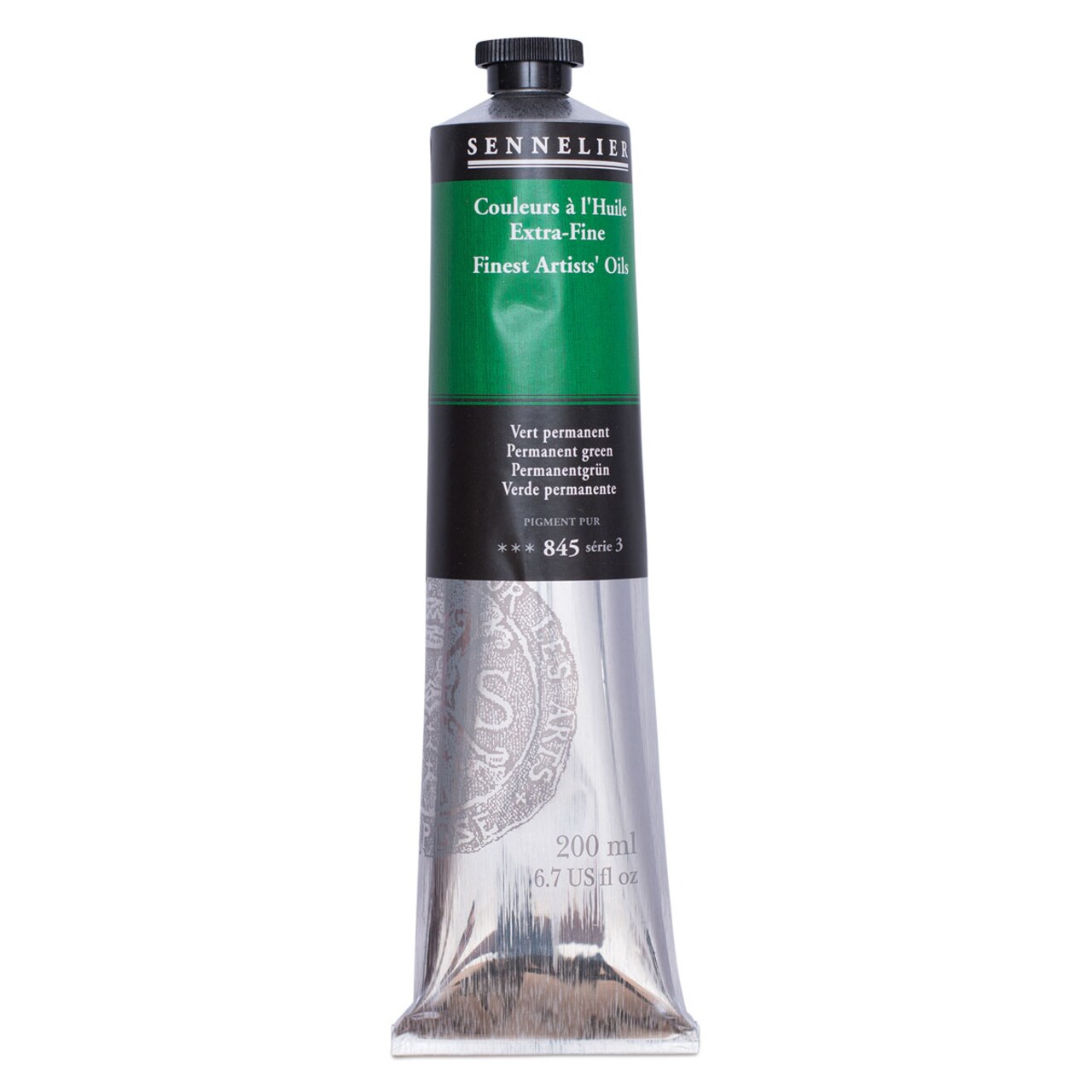 Sennelier Artists' Extra Fine Oil Paint - Permanent Green, 200 ml tube
